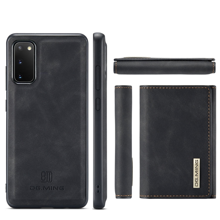 DG.MING M1 Series 3-Fold Multi Card Wallet Back Cover Shockproof Case with Holder Function, For Samsung Galaxy S20