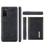 DG.MING M1 Series 3-Fold Multi Card Wallet Back Cover Shockproof Case with Holder Function, For Samsung Galaxy S20