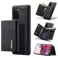 DG.MING M1 Series 3-Fold Multi Card Wallet Back Cover Shockproof Case with Holder Function, For Samsung Galaxy S20 For Samsung Galaxy S20 Black