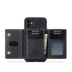DG.MING M2 Series 3-Fold Multi Card Bag + Magnetic Back Cover Shockproof Case with Wallet & Holder Function, For iPhone 11, For iPhone 11 Pro, For iPhone 11 Pro Max