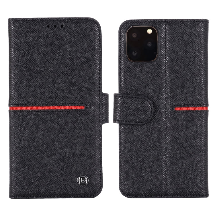 GEBEI Top-grain Leather Horizontal Flip Protective Case with Holder & Card Slots & Wallet & Photo Frame, For iPhone 11, For iPhone 11 Pro, For iPhone 11 Pro Max, For iPhone XS / X, For iPhone XR, For iPhone XS Max For iPhone 11 Black