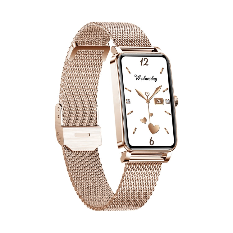 ZX19 Smart Watch – 1.45" Screen, IP68 Waterproof, Heart Rate Monitoring (Silver) #2 Steel Strap(Gold) Gold