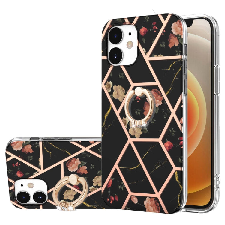 Case – Shockproof (iPhone 13 mini) #7 For iPhone 12 mini Black Flower