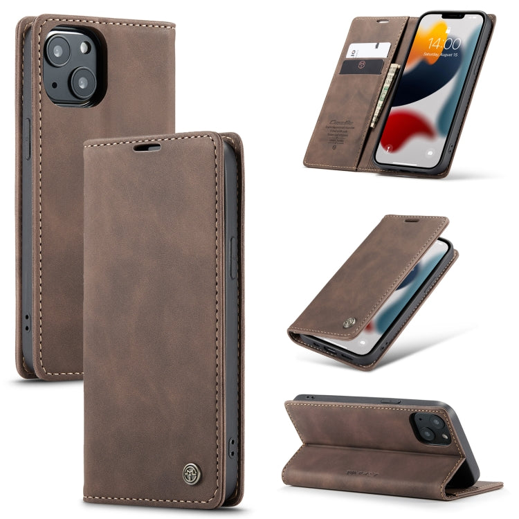 CaseMe-013 Case – Leather (iPhone 13 mini) For iPhone 13 mini Coffee