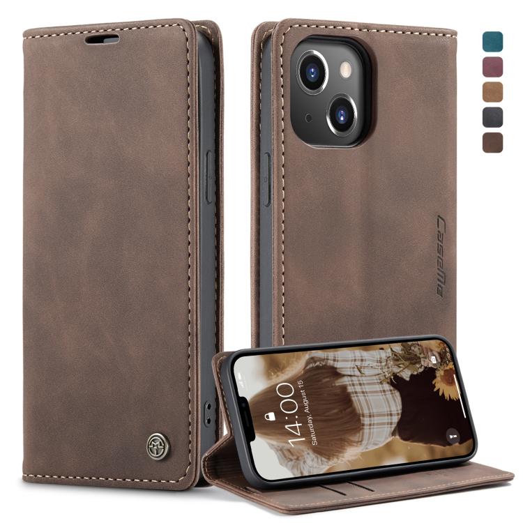 CaseMe-013 Case – Leather (iPhone 13 mini) For iPhone 13 Coffee