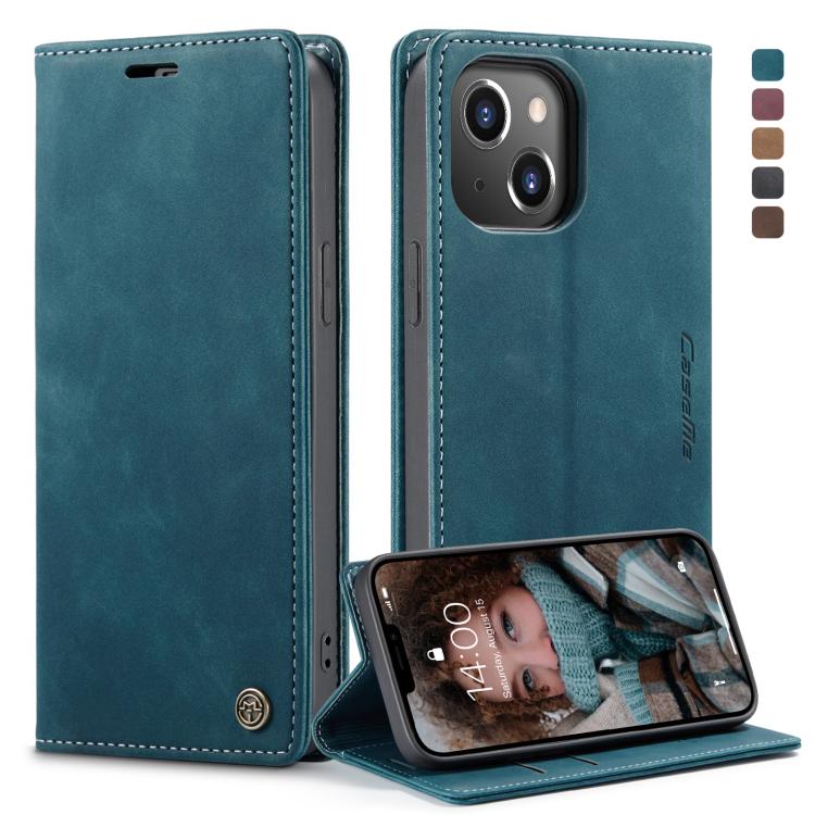 CaseMe-013 Case – Leather (iPhone 13 mini) For iPhone 13 Blue