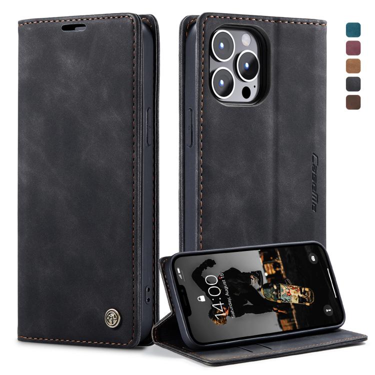 CaseMe-013 Case – Leather (iPhone 13 mini) For iPhone 13 Pro Max Black
