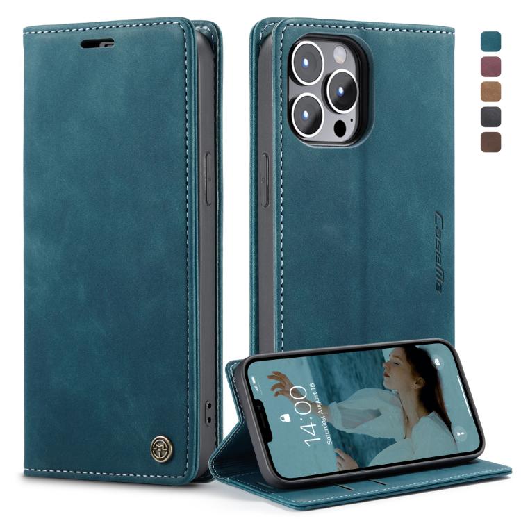 CaseMe-013 Case – Leather (iPhone 13 mini) For iPhone 13 Pro Max Blue