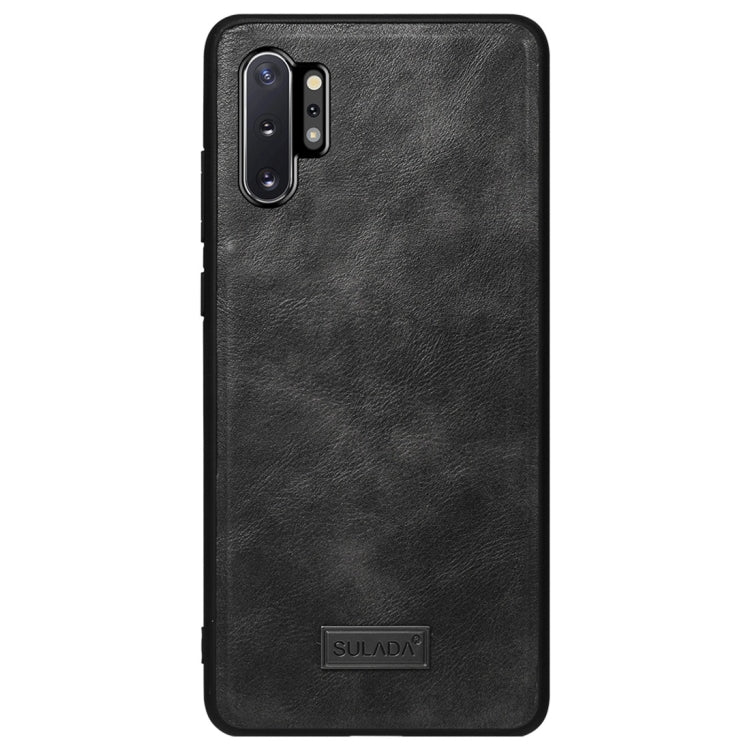 SULADA Shockproof TPU + Handmade Leather Protective Case, For Huawi Mate 30, For Huawi Mate 30 Pro, For Galaxy Note 10+ For Huawi Mate 30 Black
