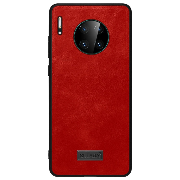 Shockproof TPU + Handmade Leather Protective Case – Shockproof, Leather, TPU, For Huawi Mate 30, For Huawi Mate 30 Pro, For Galaxy Note 10+ For Huawi Mate 30 Red