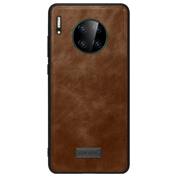 Shockproof TPU + Handmade Leather Protective Case – Shockproof, Leather, TPU, For Huawi Mate 30, For Huawi Mate 30 Pro, For Galaxy Note 10+ For Huawi Mate 30 Brown
