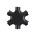 6 in 1 Audio Adapter 3.5mm Jack Multi Port Hub Aux Headphone Splitter Converter – TPU Black