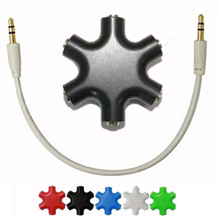 6 in 1 Audio Adapter 3.5mm Jack Multi Port Hub Aux Headphone Splitter Converter – TPU