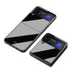 Shockproof Piano Paint Protective Case, For Samsung Galaxy Z Flip3 5G For Samsung Galaxy Z Flip3 5G Black
