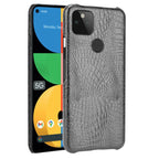 Shockproof Crocodile Texture PC + PU Case, For Google Pixel 5a 5G, For Samsung Galaxy Z Flip3 5G, For Samsung Galaxy Z Fold3 5G For Google Pixel 5a 5G Black