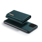 DG.MING M1 Series 3-Fold Multi Card Wallet + Magnetic Back Cover Shockproof Case with Holder Function, For Samsung Galaxy A22 4G