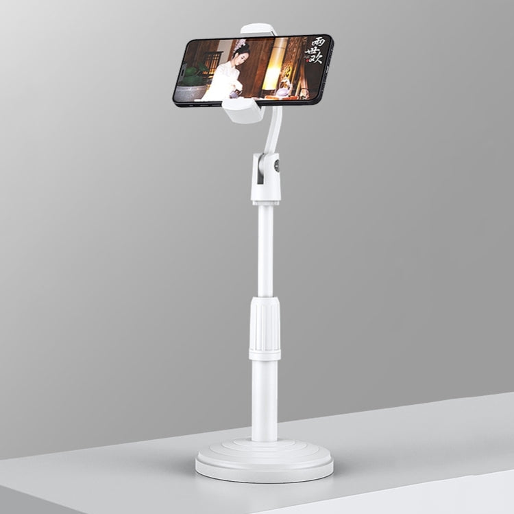 Desktop Stand Mobile Phone Tablet Live Broadcast Stand Telescopic Disc Stand, 1 PC 1 PC White