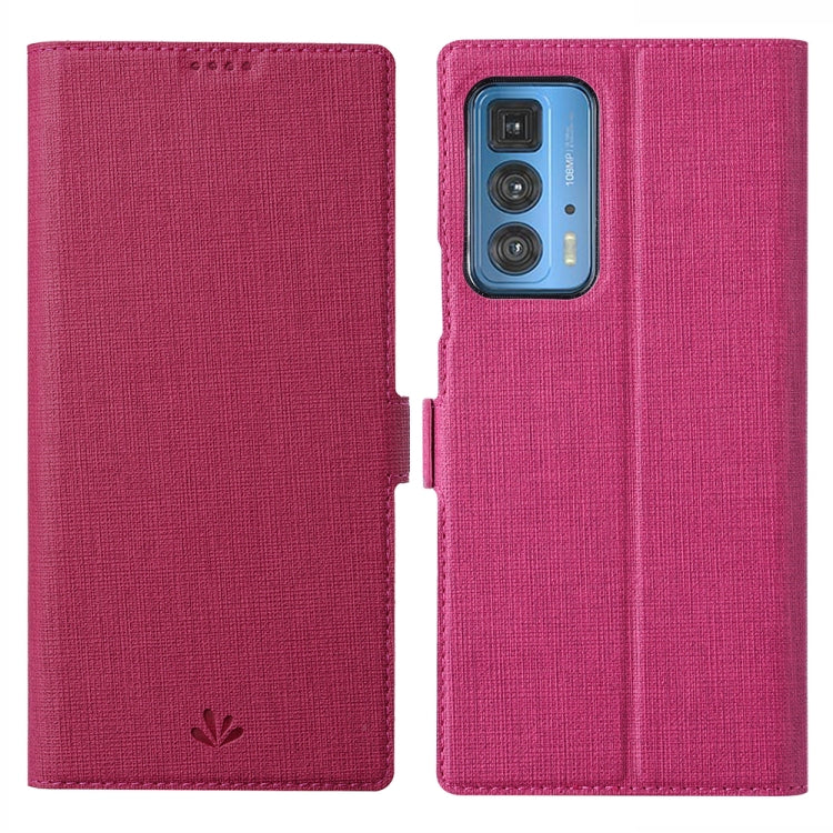 ViLi K Series Shockproof TPU + PU Leather Magnetic Buckle Horizontal Flip Case with Card Slots & Wallet & Holder – Shockproof, Magnetic, Card Slot, For Motorola Moto Edge 20 Lite, For Motorola Moto Edge 20 Pro, For OnePlus Nord 2 5G For Motorola Moto Edge 20 Pro Rose Red