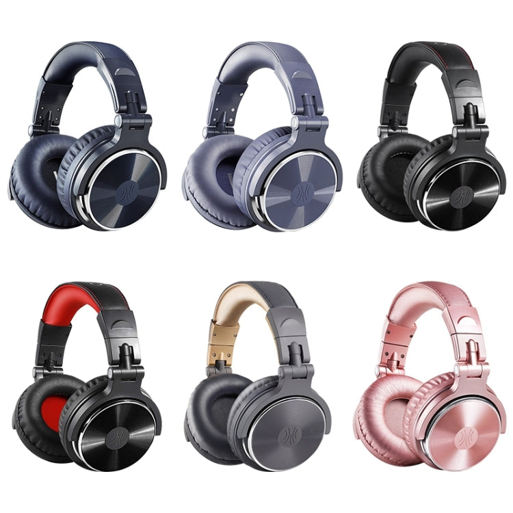OneOdio Pro-10 Head-mounted Noise Reduction Wired Headphone with Microphone, Black Red, Black, Grey Khaki, Grey Blue, Blue, Rose Gold – Durable Build, Easy to Use