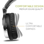OneOdio Pro-10 Head-mounted Noise Reduction Wired Headphone with Microphone, Black Red, Black, Grey Khaki, Grey Blue, Blue, Rose Gold – Durable Build, Easy to Use