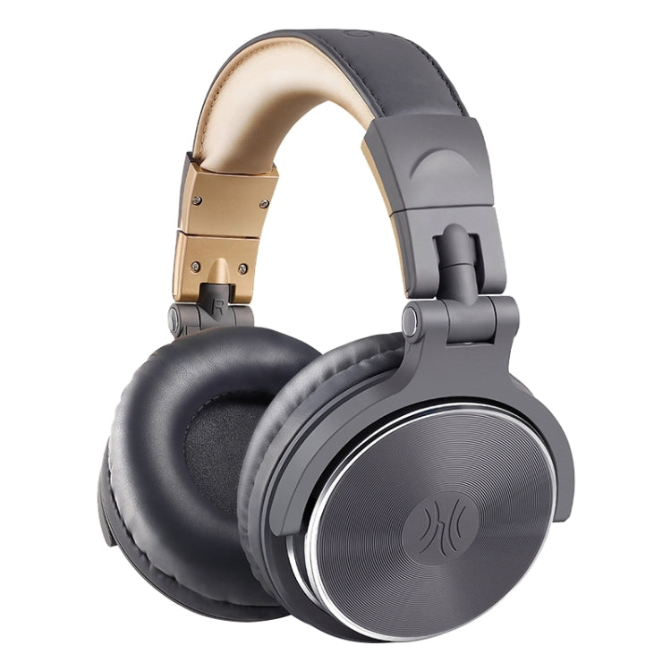 OneOdio Pro-10 Head-mounted Noise Reduction Wired Headphone with Microphone, Black Red, Black, Grey Khaki, Grey Blue, Blue, Rose Gold – Durable Build, Easy to Use Grey Khaki