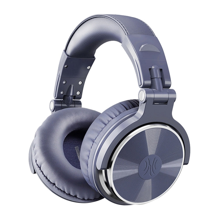 OneOdio Pro-10 Head-mounted Noise Reduction Wired Headphone with Microphone, Black Red, Black, Grey Khaki, Grey Blue, Blue, Rose Gold – Durable Build, Easy to Use Grey Blue