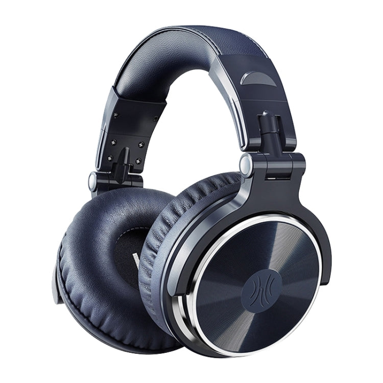 OneOdio Pro-10 Head-mounted Noise Reduction Wired Headphone with Microphone, Black Red, Black, Grey Khaki, Grey Blue, Blue, Rose Gold – Durable Build, Easy to Use Blue