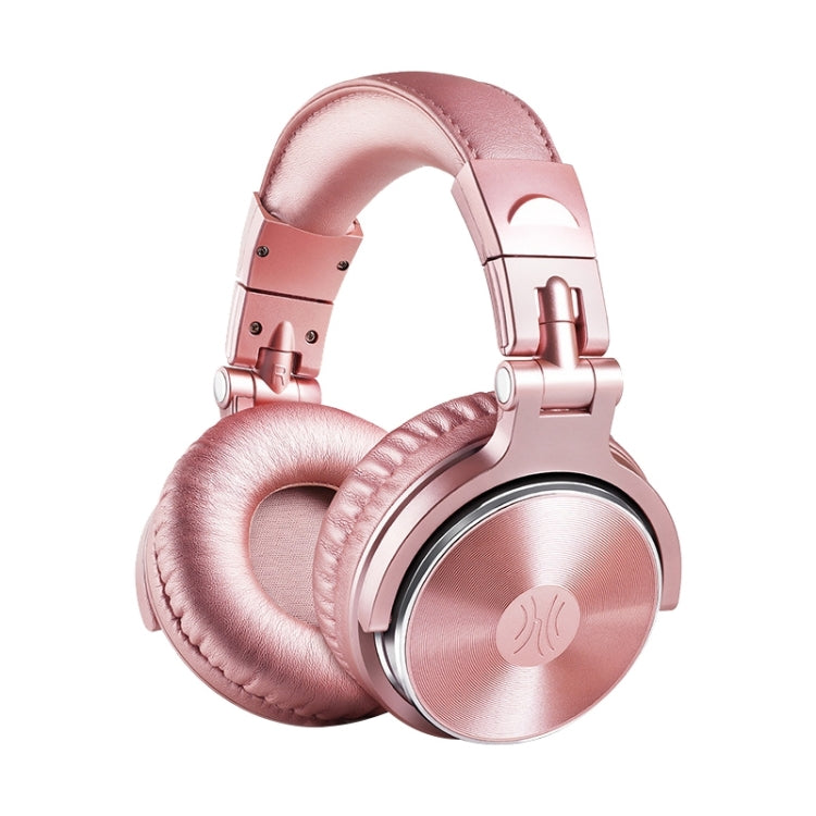 OneOdio Pro-10 Head-mounted Noise Reduction Wired Headphone with Microphone, Black Red, Black, Grey Khaki, Grey Blue, Blue, Rose Gold – Durable Build, Easy to Use Rose Gold
