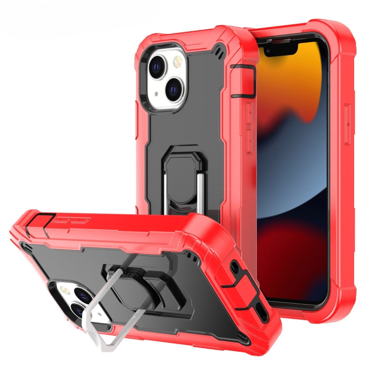 PC Protective Case – Shockproof (iPhone 13 mini) For iPhone 13 mini Red + Black
