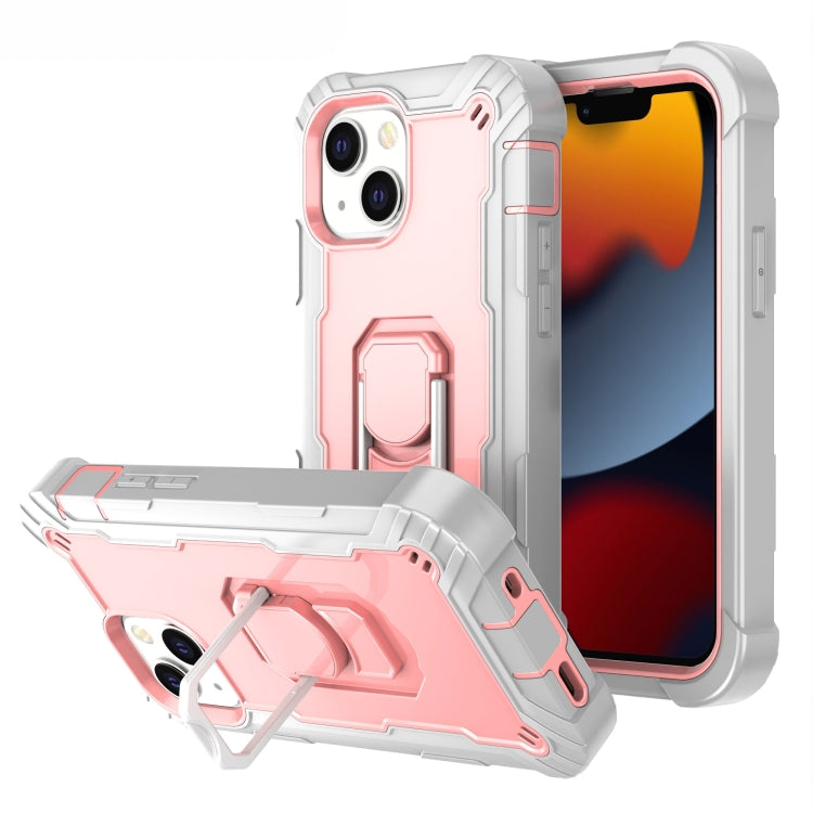 PC Protective Case – Shockproof (iPhone 13 mini) For iPhone 13 mini Grey White + Rose Gold