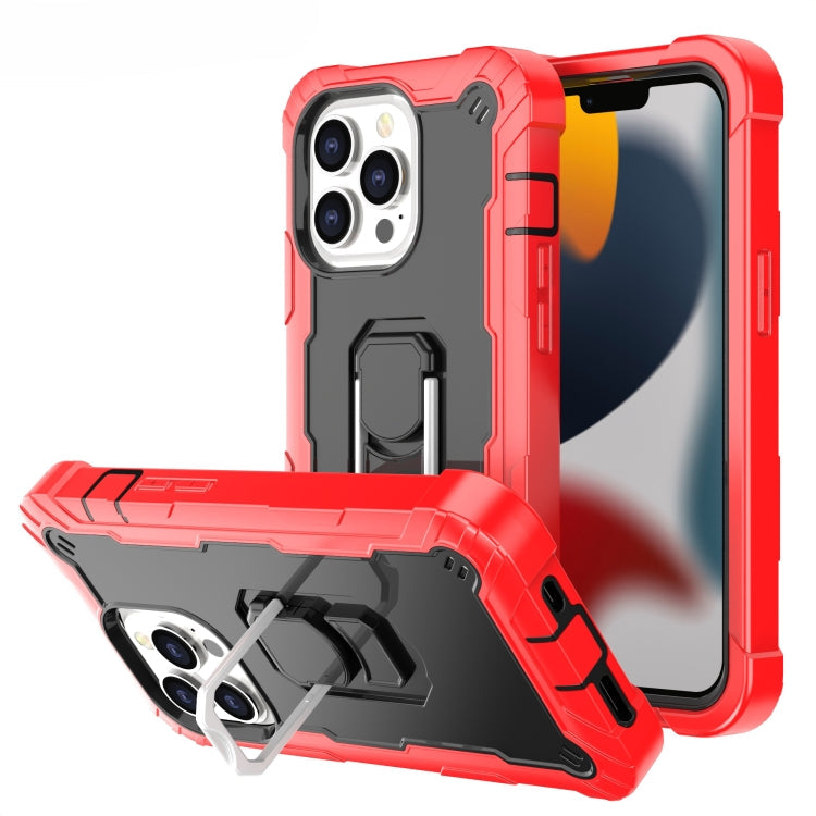 PC Protective Case – Shockproof (iPhone 13 Pro) For iPhone 13 Pro Red + Black