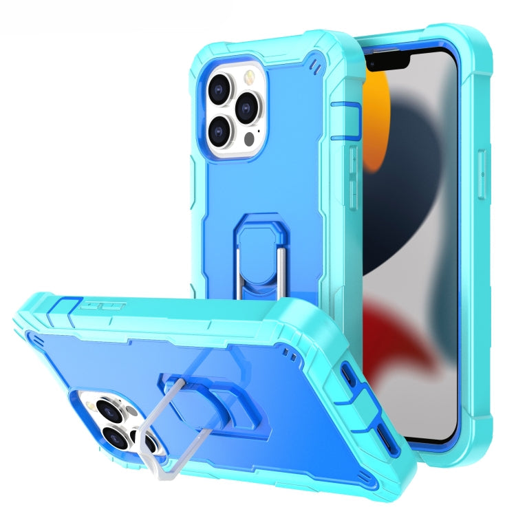 PC Protective Case – Shockproof (iPhone 13 Pro) For iPhone 13 Pro Max Mint Green + Blue