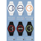 SANDA 6076 Simple Scale Round Dial Ladies Silicone Strap Quartz Watch