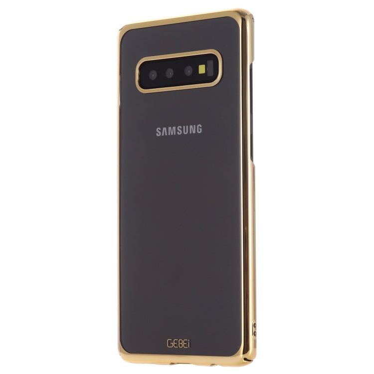 GEBEI Shockproof Plating PC Protective Case, For Galaxy S10e, For Galaxy S10, For Galaxy S10+