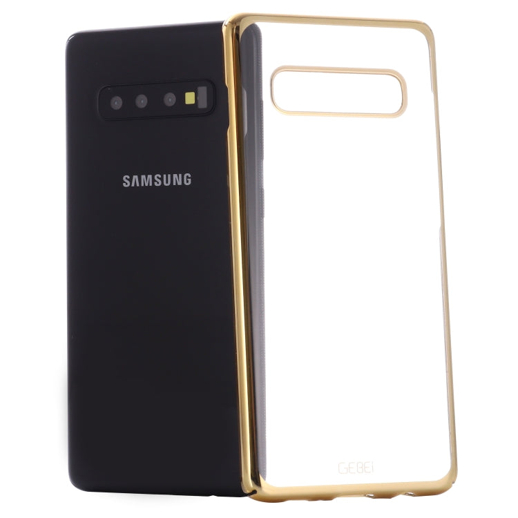 GEBEI Shockproof Plating PC Protective Case, For Galaxy S10e, For Galaxy S10, For Galaxy S10+