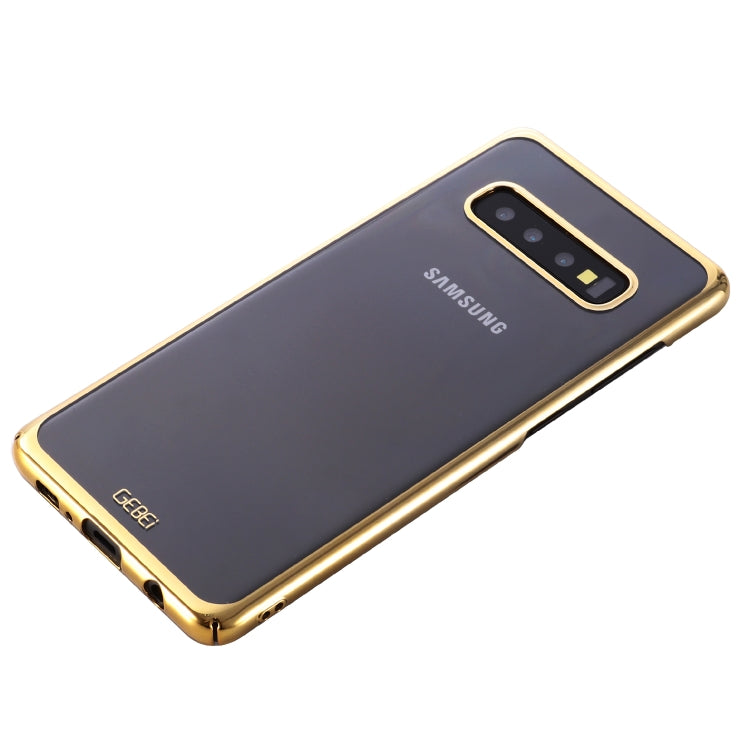 GEBEI Shockproof Plating PC Protective Case, For Galaxy S10e, For Galaxy S10, For Galaxy S10+