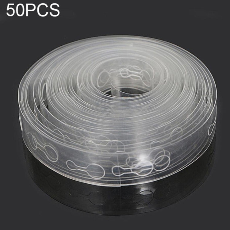 50 PCS DIY Latex Balloons Modeling Tool Plastic Balloon Chain Tie Knob Tool Birthday Party Wedding Decoration Supplies, Length: 5m, 50 PCS – Durable Build, Easy to Use 50 PCS Double Holes