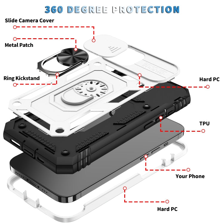 Sliding Camera Cover Design TPU + PC Protective Case with 360 Degree... (iPhone 13 mini)