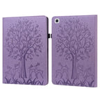Tree & Deer Pattern Pressed Printing Horizontal Flip PU Leather Case with Holder & Card Slots & Sleep / Wake-up Function, For Samsung Galaxy Tab A7 10.4 2020, For Samsung Galaxy Tab S6 Lite For Samsung Galaxy Tab A7 10.4 2020 Purple