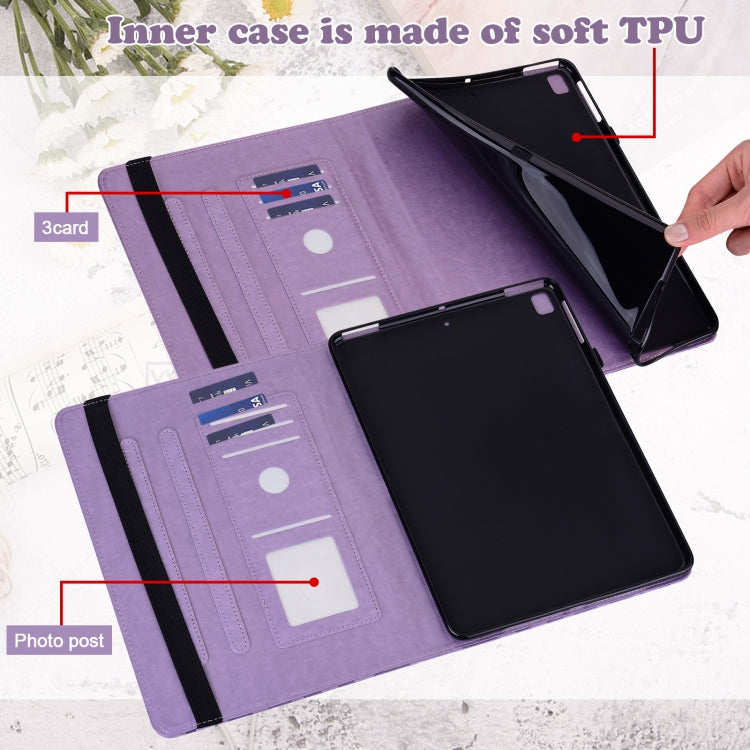 Tree & Deer Pattern Pressed Printing Horizontal Flip PU Leather Case with Holder & Card Slots & Sleep / Wake-up Function, For Samsung Galaxy Tab A7 10.4 2020, For Samsung Galaxy Tab S6 Lite