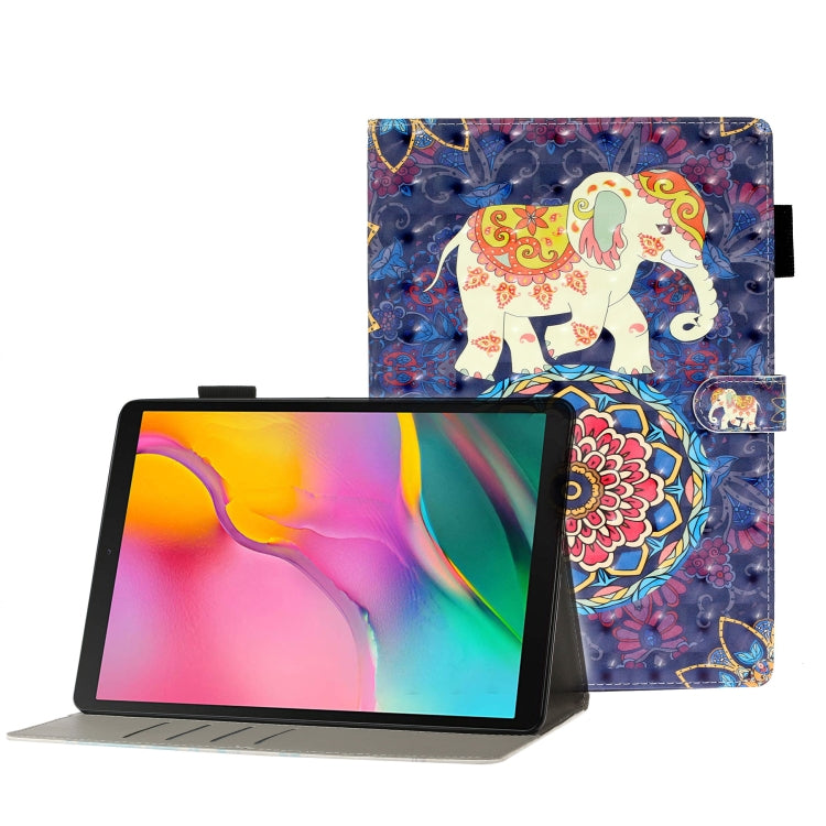 3D Embossing Pattern Horizontal Flip Leather Case with Holder & Card Slots & Wallet, For Galaxy Tab A 8.0 (2019) T290, For Galaxy Tab A 10.1 T580, For Galaxy Tab A 10.1 (2019) T510, For Galaxy Tab S5e T720 For Galaxy Tab A 8.0 (2019) T290 Elephant