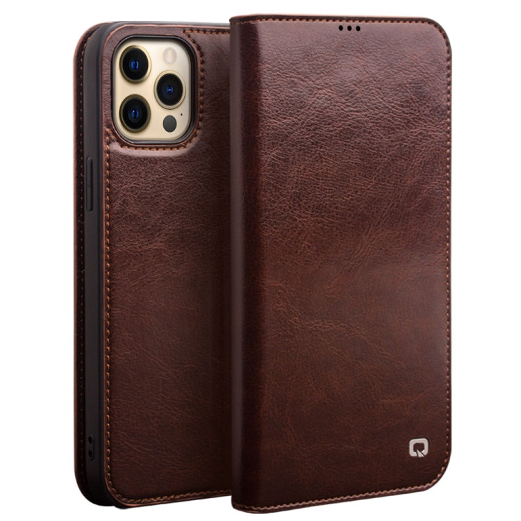 QIALINO Case – Leather (iPhone 13) For iPhone 13 Pro Max Brown