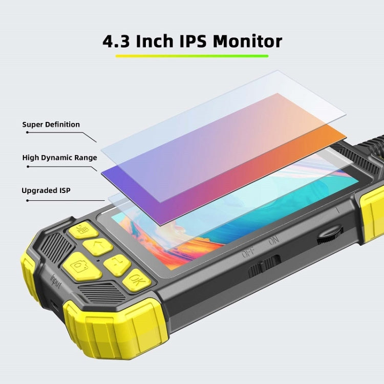 Y19 3.9mm Dual Lens Hand-held Hard-wire Endoscope with 4.3-inch IPS Color LCD Screen, 2m, 3.5m, 5m