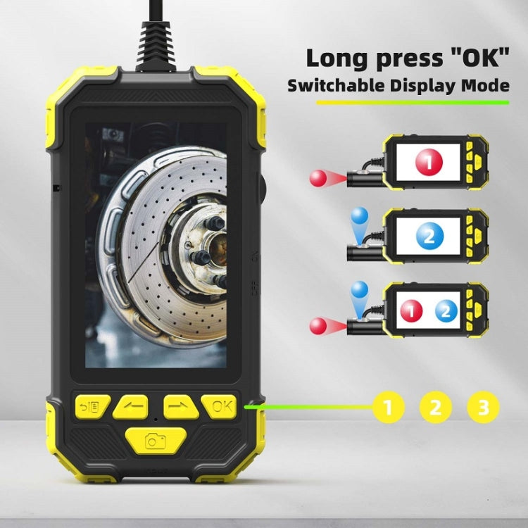 Y19 8mm Dual Lens Hand-held Hard-wire Endoscope with 4.3-inch IPS Color LCD Screen, 2m, 3.5m, 5m, 10m
