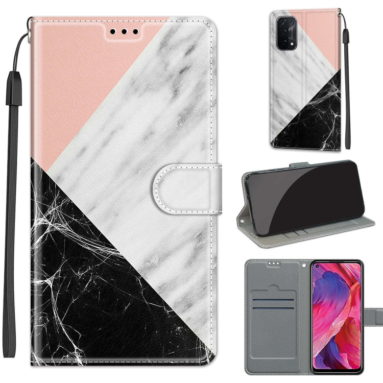 Voltage Coloured Drawing Magnetic Clasp Horizontal Flip PU Leather Case with Holder & Card Slots – Magnetic, Card Slot, Flip, For OPPO A93 5G / A93s 5G / A54 5G / A74 5G For OPPO A93 5G A93s 5G A54 5G A74 5G C07 Pink White Black