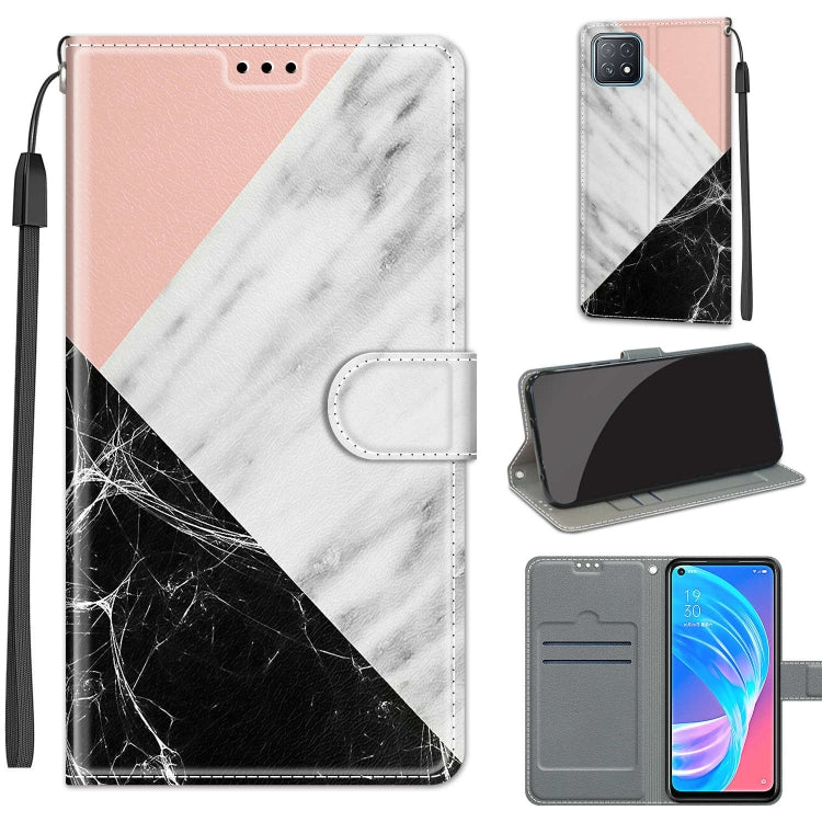 Voltage Coloured Drawing Magnetic Clasp Horizontal Flip PU Leather Case with Holder & Card Slots – Magnetic, Card Slot, Flip, For OPPO A72 5G / A73 5G / A53 5G For OPPO A72 5G A73 5G A53 5G C07 Pink White Black