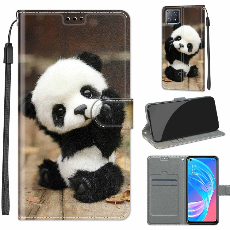 Voltage Coloured Drawing Magnetic Clasp Horizontal Flip PU Leather Case with Holder & Card Slots – Magnetic, Card Slot, Flip, For OPPO A72 5G / A73 5G / A53 5G For OPPO A72 5G A73 5G A53 5G C18 Wood Board Panda