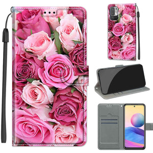 C17 Green Leaf Pink Rose
