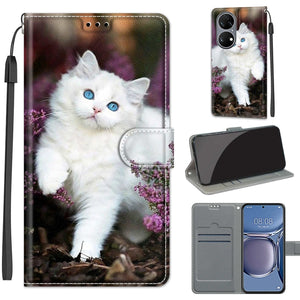 C08 Flower Bush Big White Cat