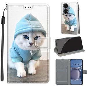 C15 Blue Sweater White Cat